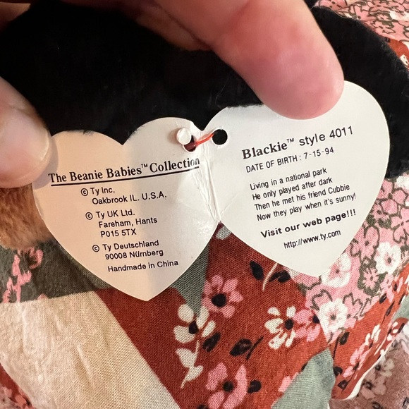 Rare 1994 Ty Beanie Babies “Blackie” with errors